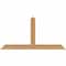 Ekena Millwork Portland Timber Gable Bracket, Western Red Cedar, 48"W x 24"H x 1 1/2"D x 3 1/2"F, 12/12 Pitch GBW048X24X0204POR00SWR - alternate 1